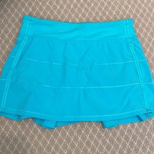 aquamarine lululemon pace rival skirt